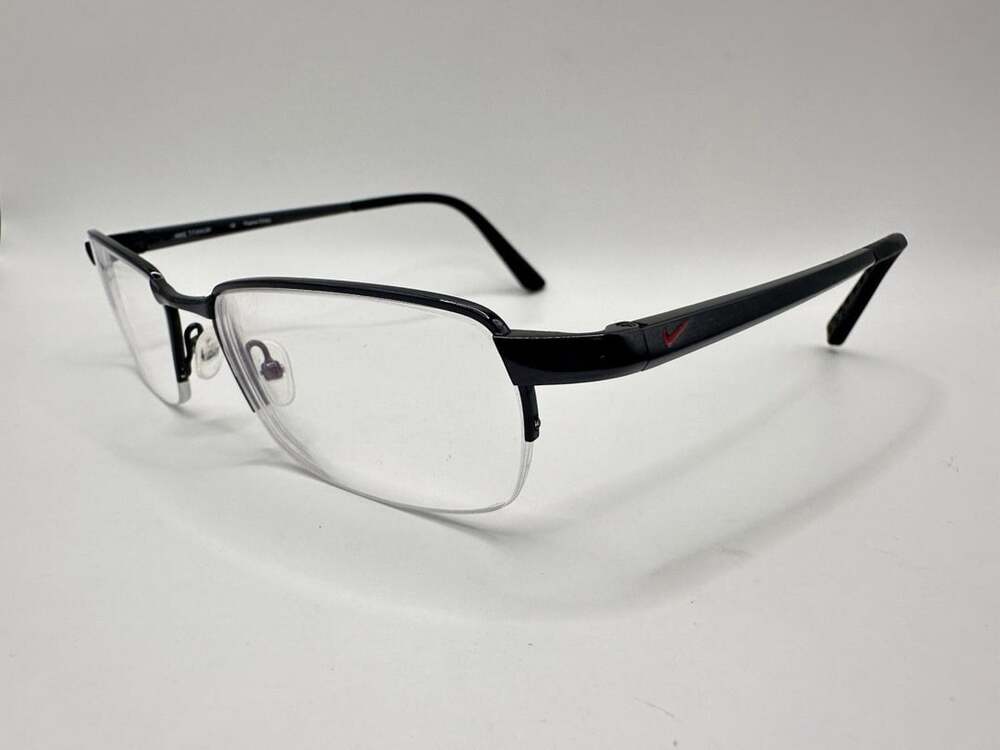 Nike Eyeglasses Frames Only, NIKE 6032 001, 53-16-145, Black Titanium